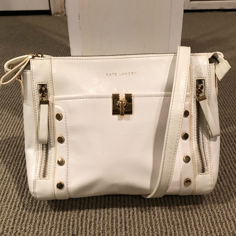 🐚 Kate Landry white cross body purse